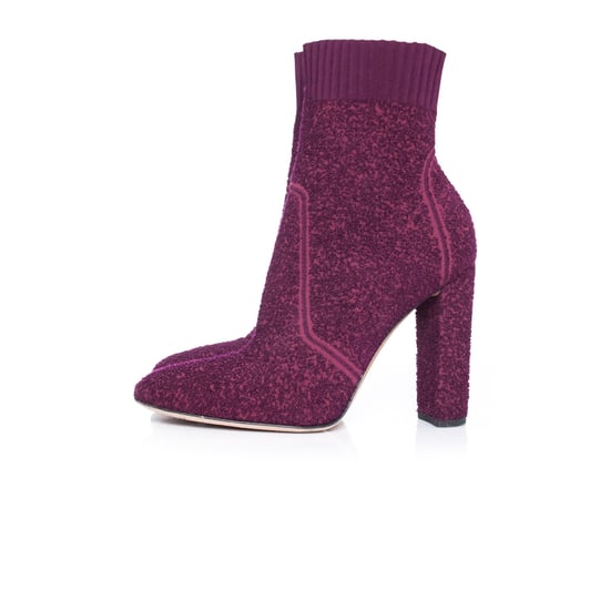 Gianvito Rossi Fiona ankelboots i bouclé-stickning - Image 2