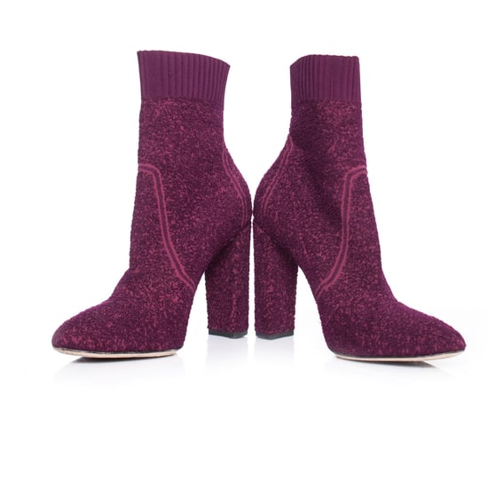 Gianvito Rossi Fiona ankelboots i bouclé-stickning - Image 3