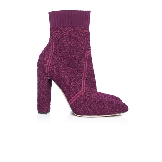 Gianvito Rossi Fiona ankelboots i bouclé-stickning - Image 5