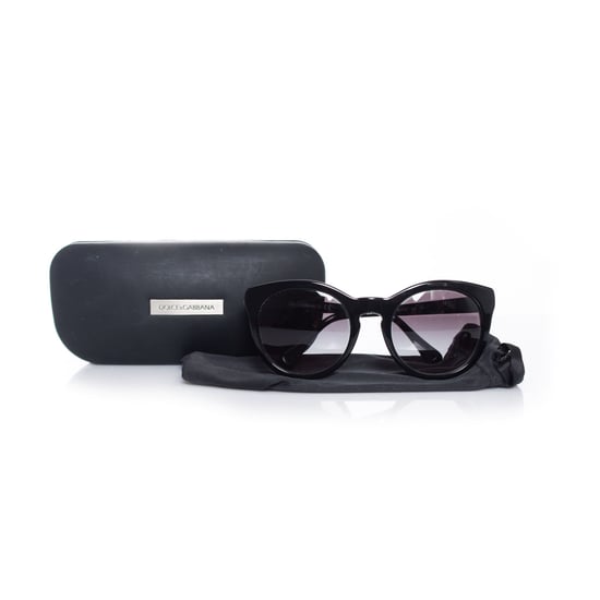 Dolce & Gabbana Stora solglasögon med svarta bågar - Image 3