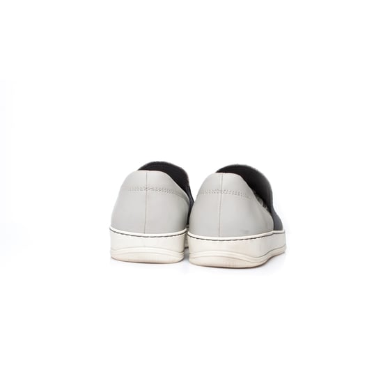 Lanvin slip on sneakers i läder i grått. - Image 3