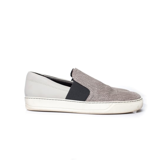 Lanvin slip on sneakers i läder i grått. - Image 4