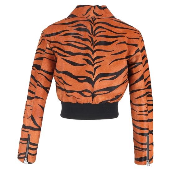 Christian Dior Tigertryck Bomberjacka i djurmönstrad kalvskinn - Image 3