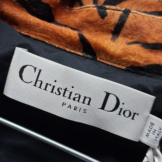 Christian Dior Tigertryck Bomberjacka i djurmönstrad kalvskinn - Image 5