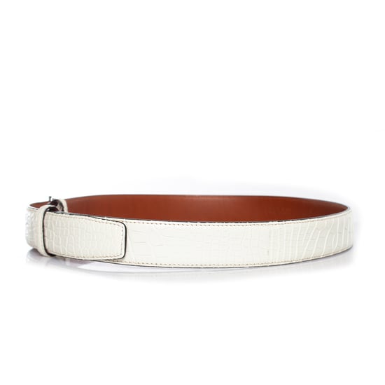 Santoni Alligator leren riem in het wit - Image 4