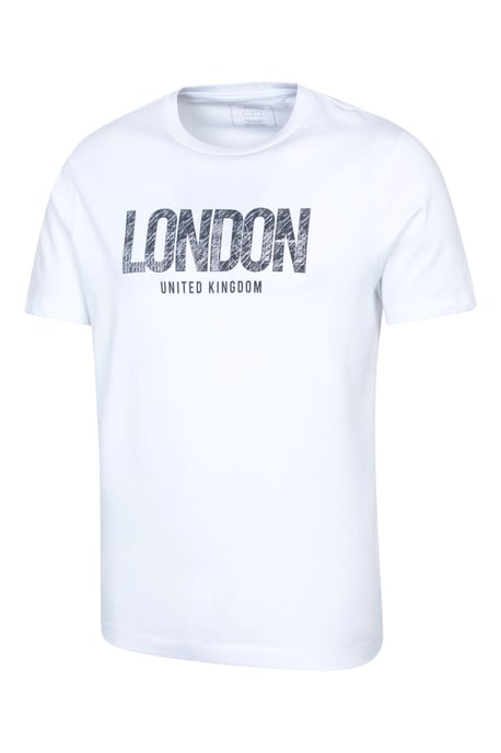 Regional Men's London T-Shirt Cotton Sun Protection Breathable Casual Tee White - Image 4