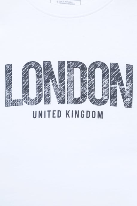 Regional Men's London T-Shirt Cotton Sun Protection Breathable Casual Tee White - Image 6