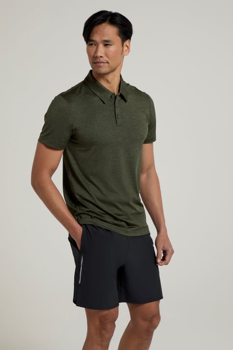 'Deuce' Men's Polo IsoCool High Wicking Casual Summer T-Shirt Forest Green - Image 1