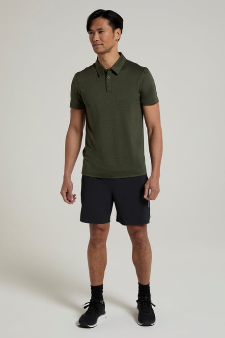 'Deuce' Men's Polo IsoCool High Wicking Casual Summer T-Shirt Forest Green - Image 2