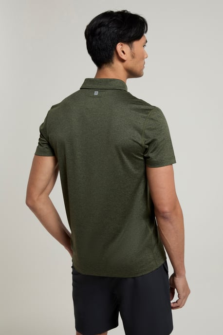 'Deuce' Men's Polo IsoCool High Wicking Casual Summer T-Shirt Forest Green - Image 4