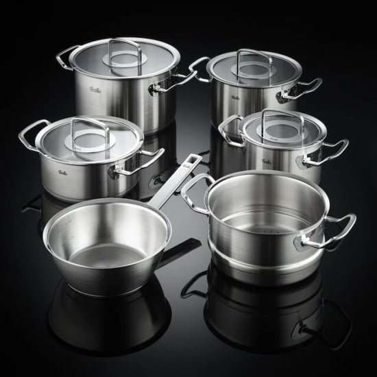 Fissler Original-profi collection 2022 pannenset met steelpan, stoominzet en glasdeksels, 6-delig - Image 3