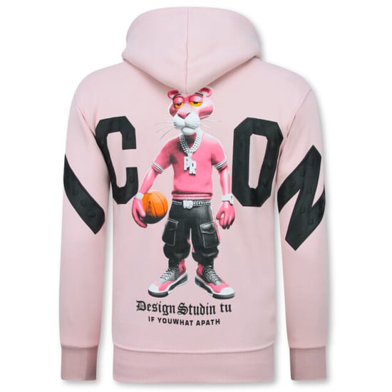 Top-Star Oversized hoodie met capuchon icon panther print - Image 1