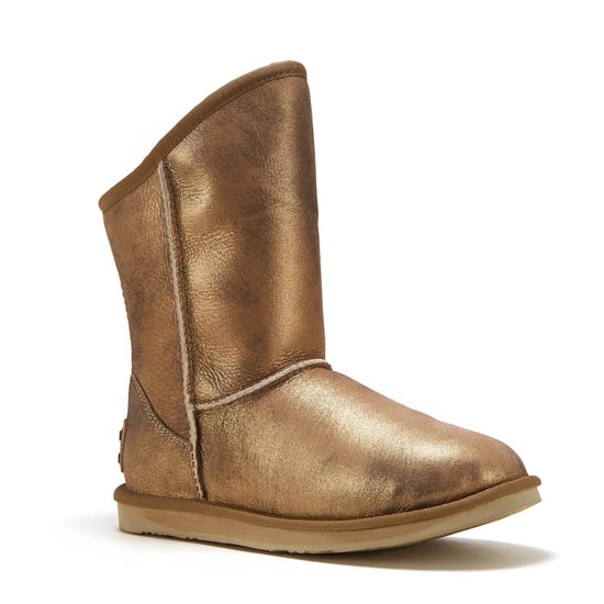 Cosy Short Antique Gold Ankle Boots - Image 2