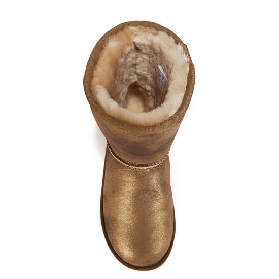 Cosy Short Antique Gold Ankle Boots - Image 4