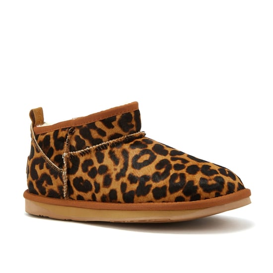 Kids Cosy Ultra Short Leopard Ankle Boots - Image 2
