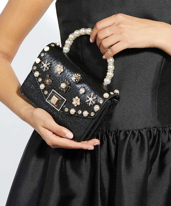 Dune Accessories Blooms - Beaded Handle Embellished Cross Body Bag - Image 2