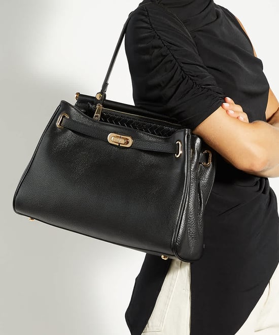 Dune Accessories Dynamic M - Leather Metal Trim Tote Bag - Image 2