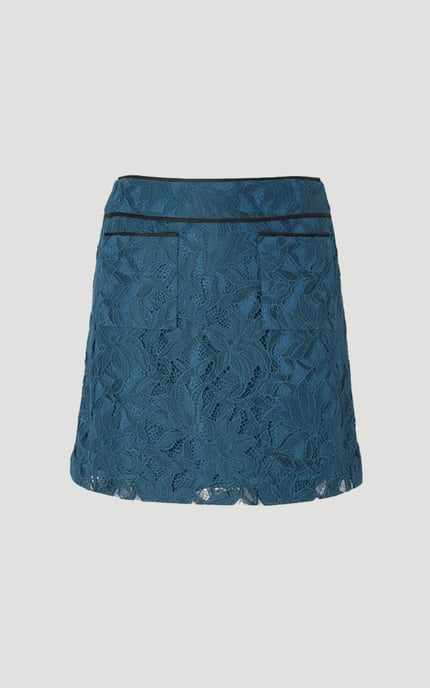Tipped Corded Lace Woven Mini Skirt - Image 4