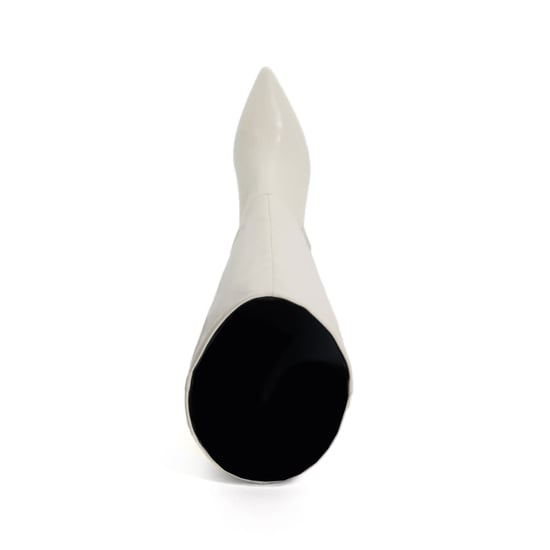 Dune Ladies Sloan - Leather Pointed Knee High Kitten Heel Boots - Image 4