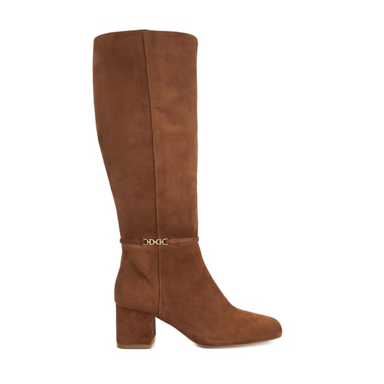 Dune Ladies Wf Sanna - Snaffle Trim Knee Wide Fit Block Heeled Boots - Image 2