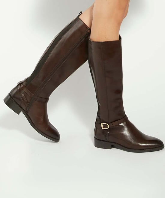 Dune Ladies Talias - Leather Metal Buckle Knee High Boots - Image 3