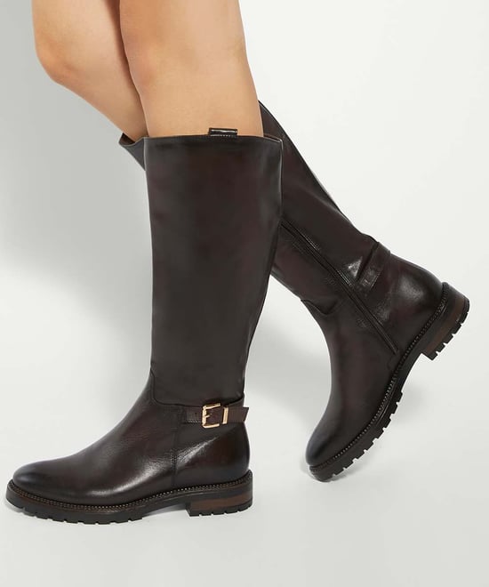 Dune Ladies Tabbey - Leather Buckle Knee High Boots - Image 3
