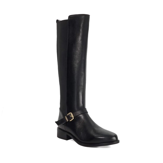 Dune Ladies Toon - Buckle Detail Leather Knee High Boots - Image 1