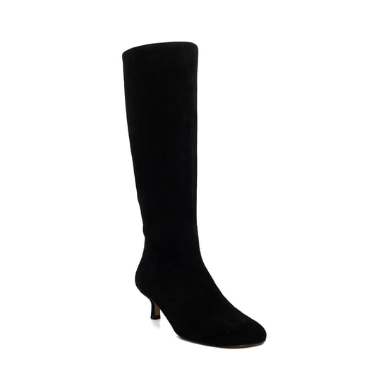 Dune Ladies Searing - Suede Kitten Heel Knee High Boots - Image 1