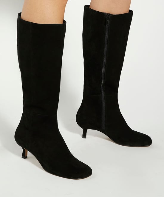 Dune Ladies Searing - Suede Kitten Heel Knee High Boots - Image 3