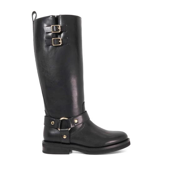 Dune Ladies Truely - Leather Buckle Detail Knee High Boots - Image 2