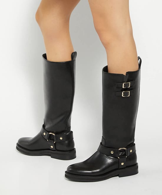 Dune Ladies Truely - Leather Buckle Detail Knee High Boots - Image 3