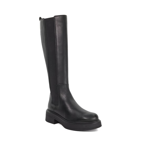 Dune Ladies Temmings - Leather Chunky Knee High Boots - Image 1
