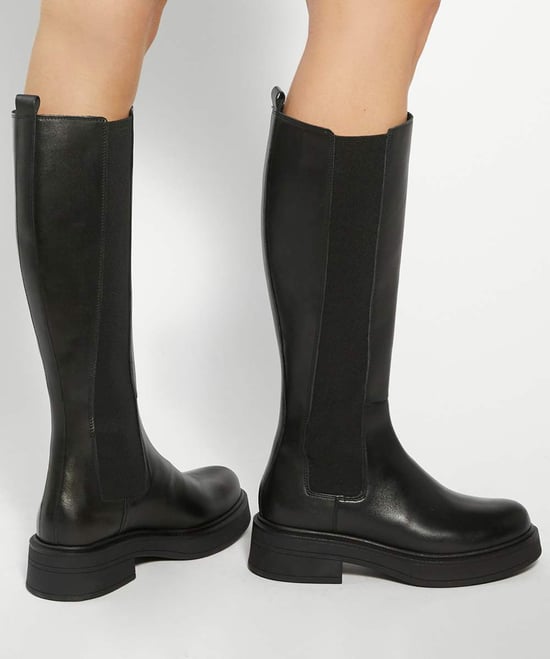 Dune Ladies Temmings - Leather Chunky Knee High Boots - Image 3