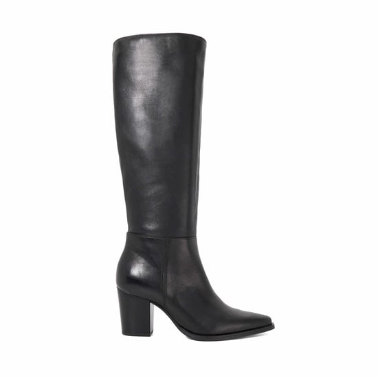 Dune Ladies Tenna - Leather Block Heel Knee High Boots - Image 2