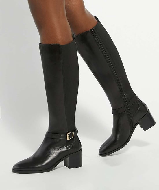 Dune Ladies Tilbys - Mid Height Leather Knee High Boots - Image 3