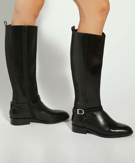 Dune Ladies Talias - Leather Metal Buckle Knee High Boots - Image 3