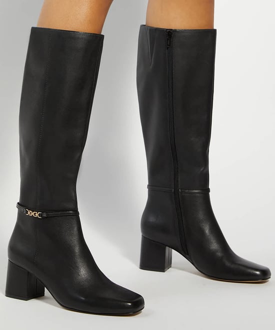 Dune Ladies Sanna - Snaffle Trim Knee High Block Heeled Boots - Image 3