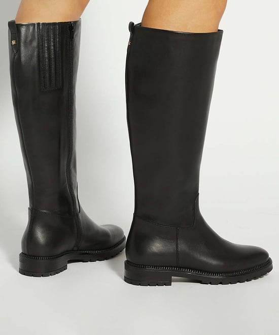 Dune Ladies Wftayah - Wide Fit Leather Knee High Boots - Image 3