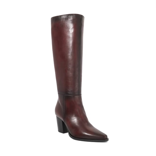 Dune Ladies Tenna - Leather Block Heel Knee High Boots - Image 1