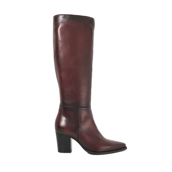 Dune Ladies Tenna - Leather Block Heel Knee High Boots - Image 2