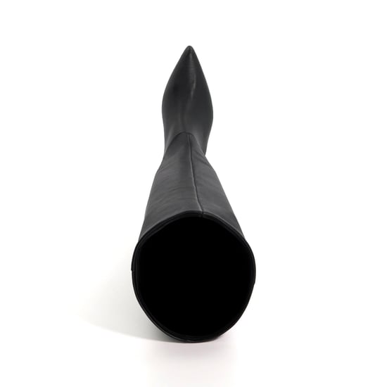 Dune Ladies Sloan - Leather Pointed Knee High Kitten Heel Boots - Image 4