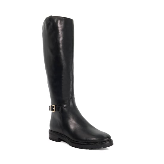 Dune Ladies Tabbey - Leather Buckle Knee High Boots - Image 1