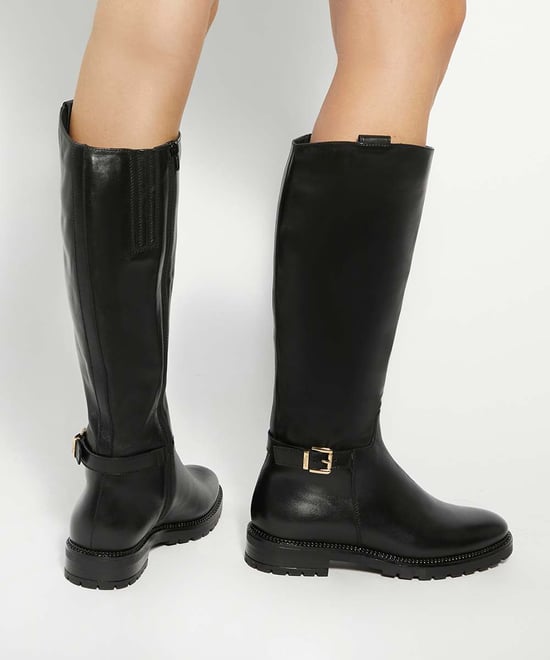 Dune Ladies Tabbey - Leather Buckle Knee High Boots - Image 3