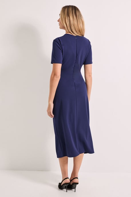 Keyhole Gathered Side Pencil Dress - Image 3