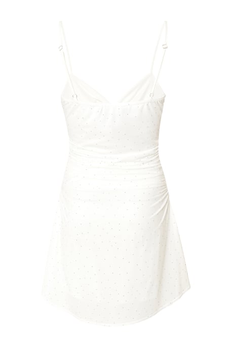 White Diamante Knot Front Mini Dress - Image 5