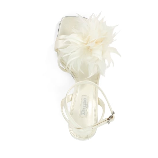 Dune Ladies Mylove - Open Toe Feather Trim Heel Sandal - Image 4