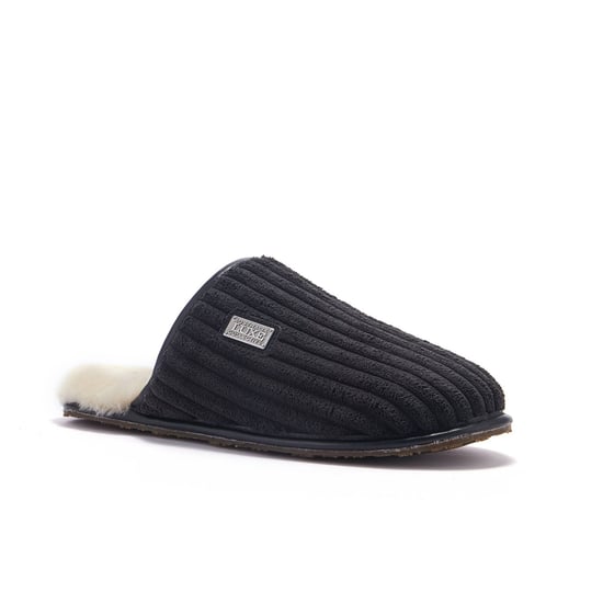 Mens Closed Mule Cord Black Mules - Image 2