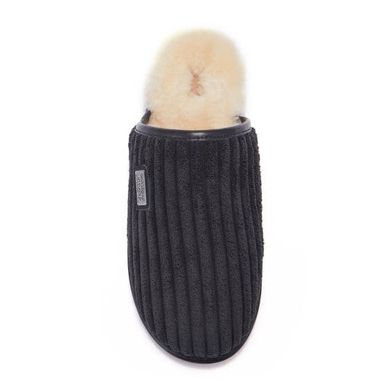 Mens Closed Mule Cord Black Mules - Image 5