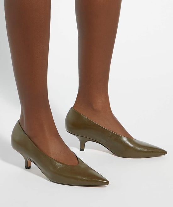 Dune Ladies Audio - Leather Kitten Heel Court Shoes - Image 3