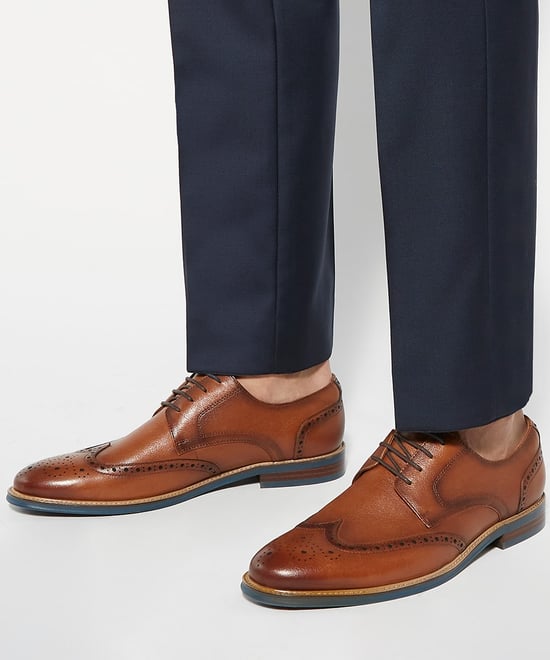 Dune Mens Stanford - Leather Lace Up Brogues - Image 3